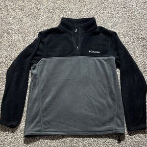 Columbia Black & Gray Half-Zip Fleece Pullover
